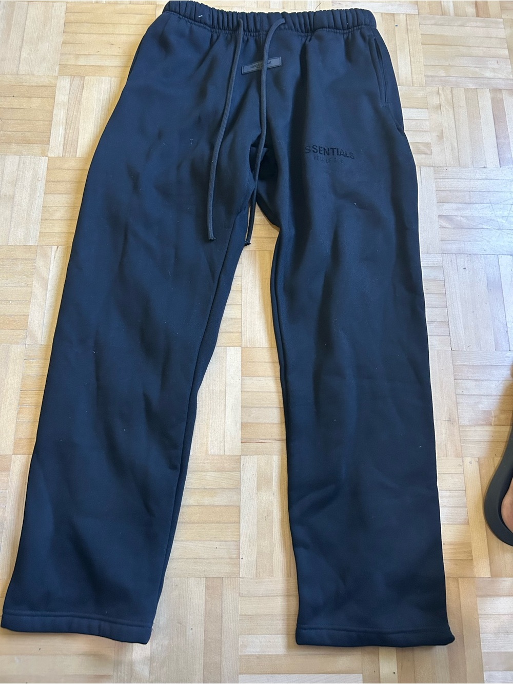 Essentials Black Men’s Fleece Joggers
